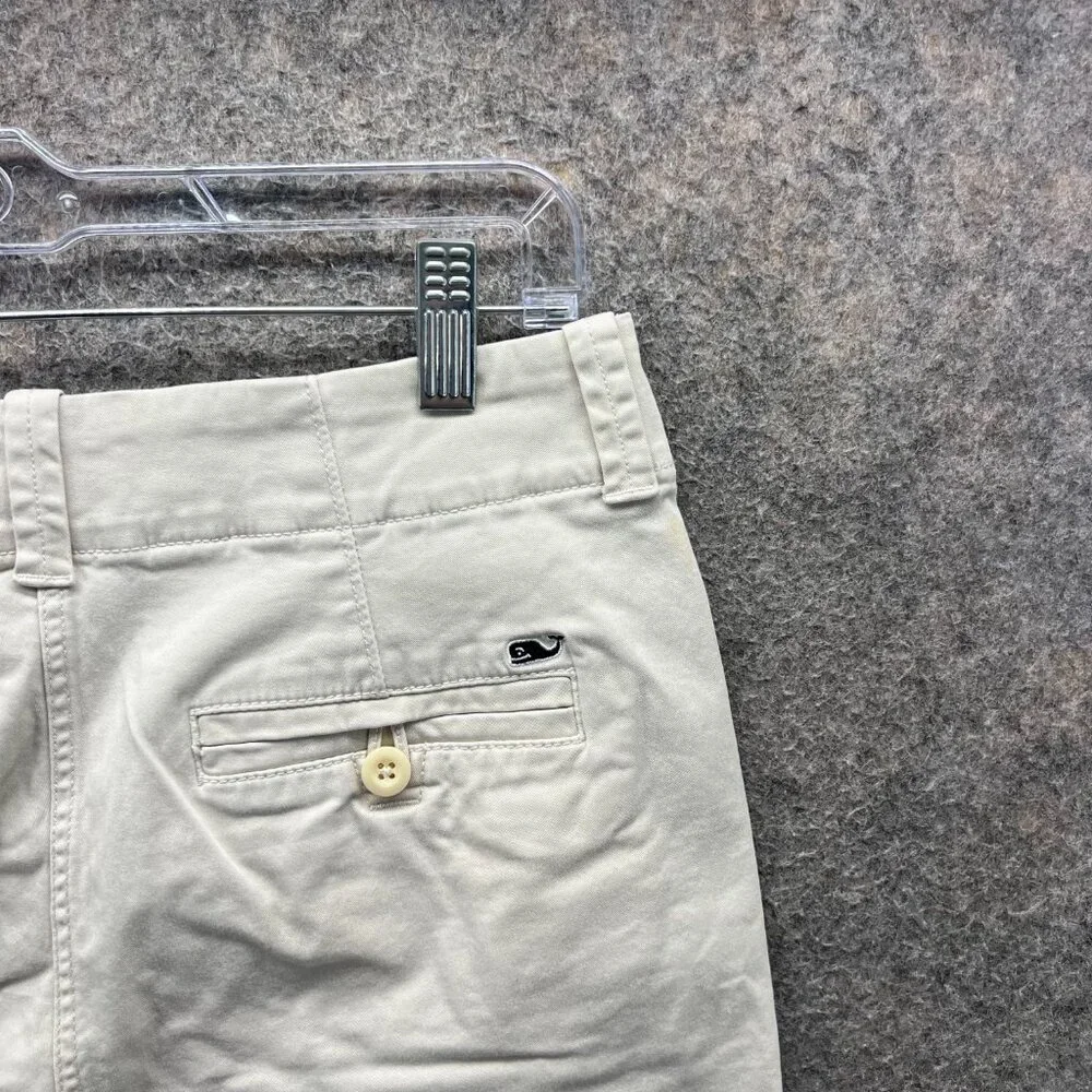 Vineyard Vines Shorts Womens 6 Beige Chino Flat Front Canvas Golf Golfer - Picture 9 of 10